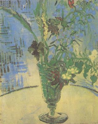Vincent Van Gogh Still life:Glass with Wild Flowers (nn04) oil painting image